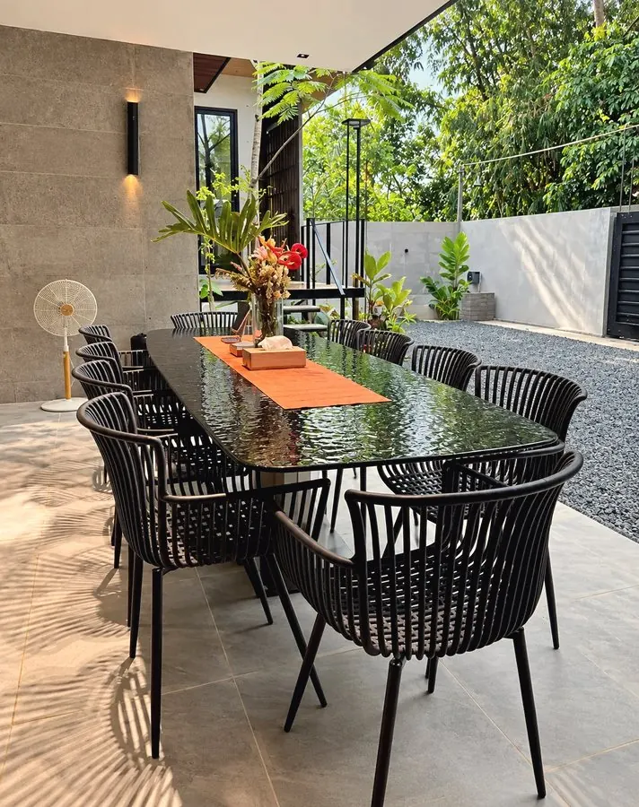 Outdoor dining table